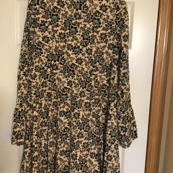 TORRID Lace Up GAUZE Crochet Peasant Bohemian FLORAL Skater Dress 00 Size 10/12 - Picture 2 of 8